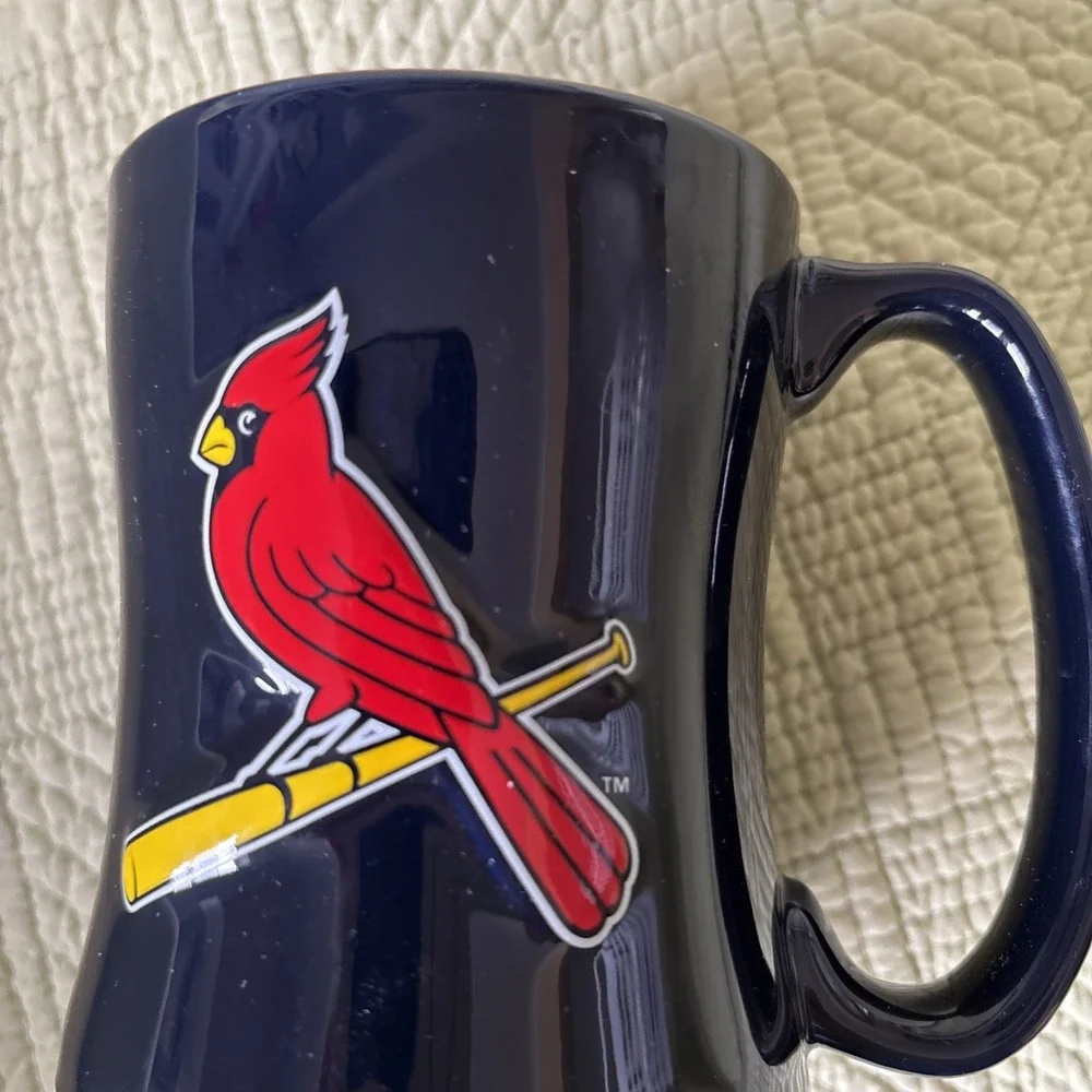 StLouis Cardinals Boelter Brands Ceramic Coffee Mug MLB Red Navy Baseball Sculpt